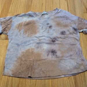 Hippie Rose Soft Tie-Dye Tee in Brown and Lavender